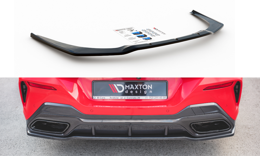 Mittlerer Diffusor Heck Ansatz für BMW 8 Coupe M-Paket G15 Carbon Look