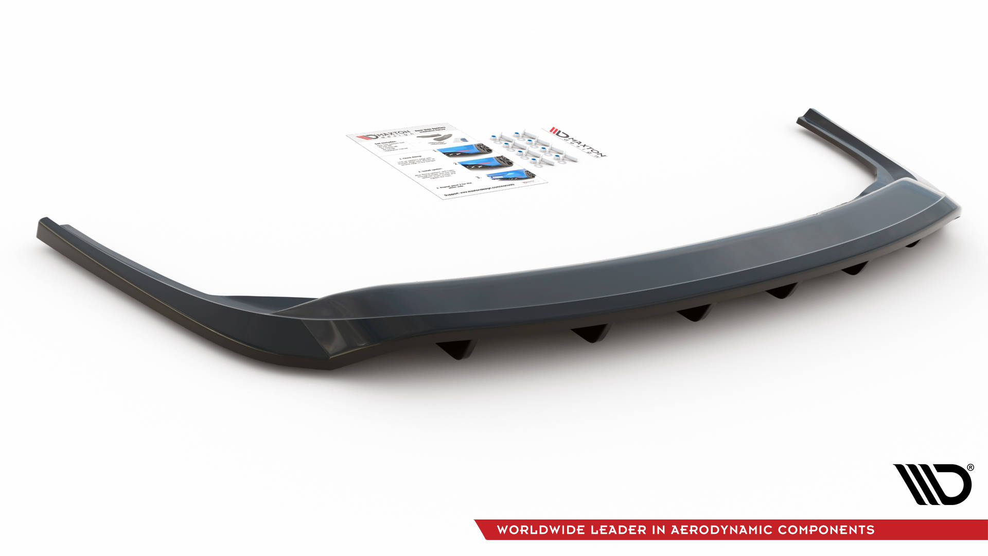 Street+ Mittlerer Diffusor RACE Heck Ansatz passend für Skoda Fabia Combi Mk3 FL schwarz Hochglanz