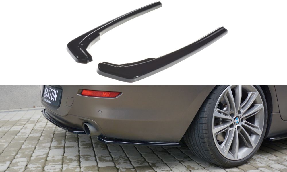 Heck Ansatz Flaps Diffusor für BMW 6er GRAN COUPÉ schwarz Hochglanz