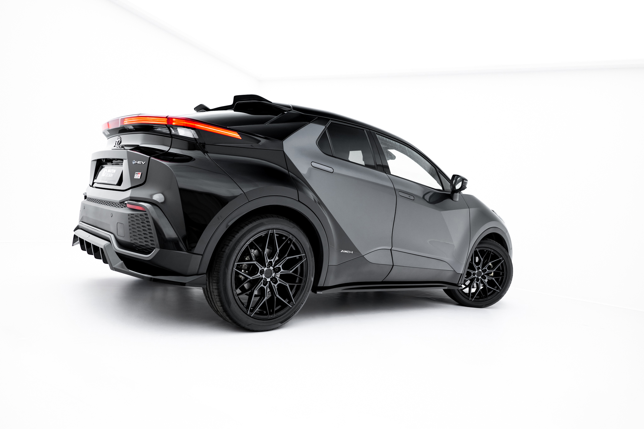 Street+ Seitenschweller Leisten passend für Toyota C-HR Mk2 schwarz Hochglanz