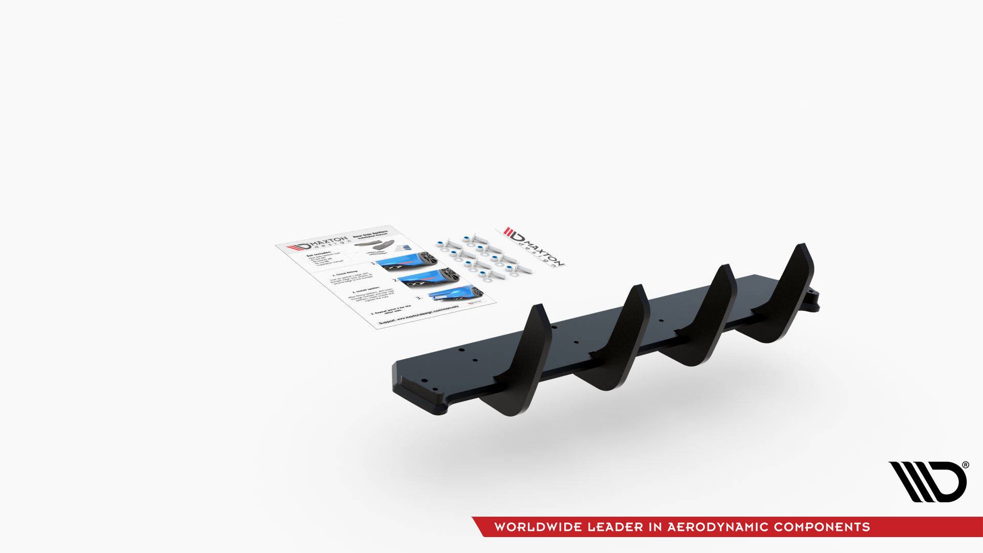 Street Pro Heckschürze Heck Ansatz Diffusor V.4 passend für BMW M140i schwarz-rot
