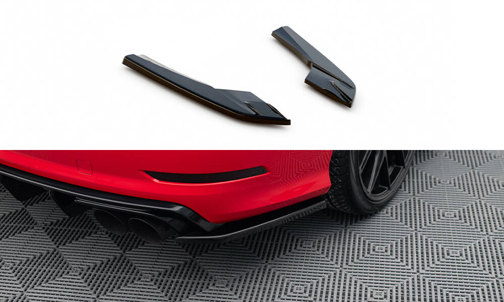 Street+ Heck Ansatz Flaps passend für Audi S3 Limousine 8V schwarz Hochglanz