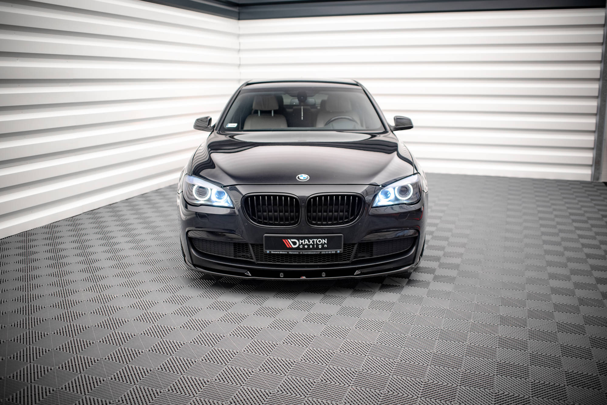 Street+ Spoilerlippe Front Ansatz V.2 passend für BMW 7 M-Paket F01 schwarz Hochglanz