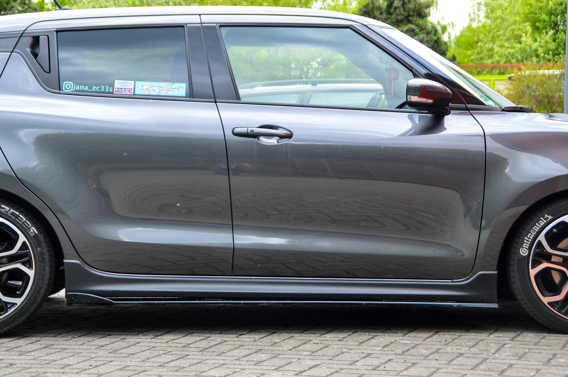 Seitenschweller im Cup3 Look für Suzuki Swift SportRZ/AZ (Schwarz Matt)