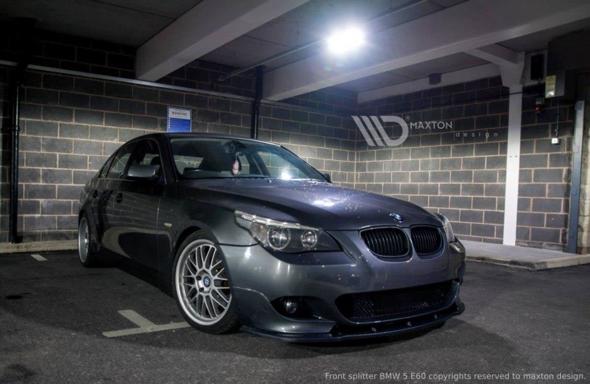 Street+ Spoilerlippe Front Ansatz passend für BMW 5er E60 M Paket schwarz Hochglanz
