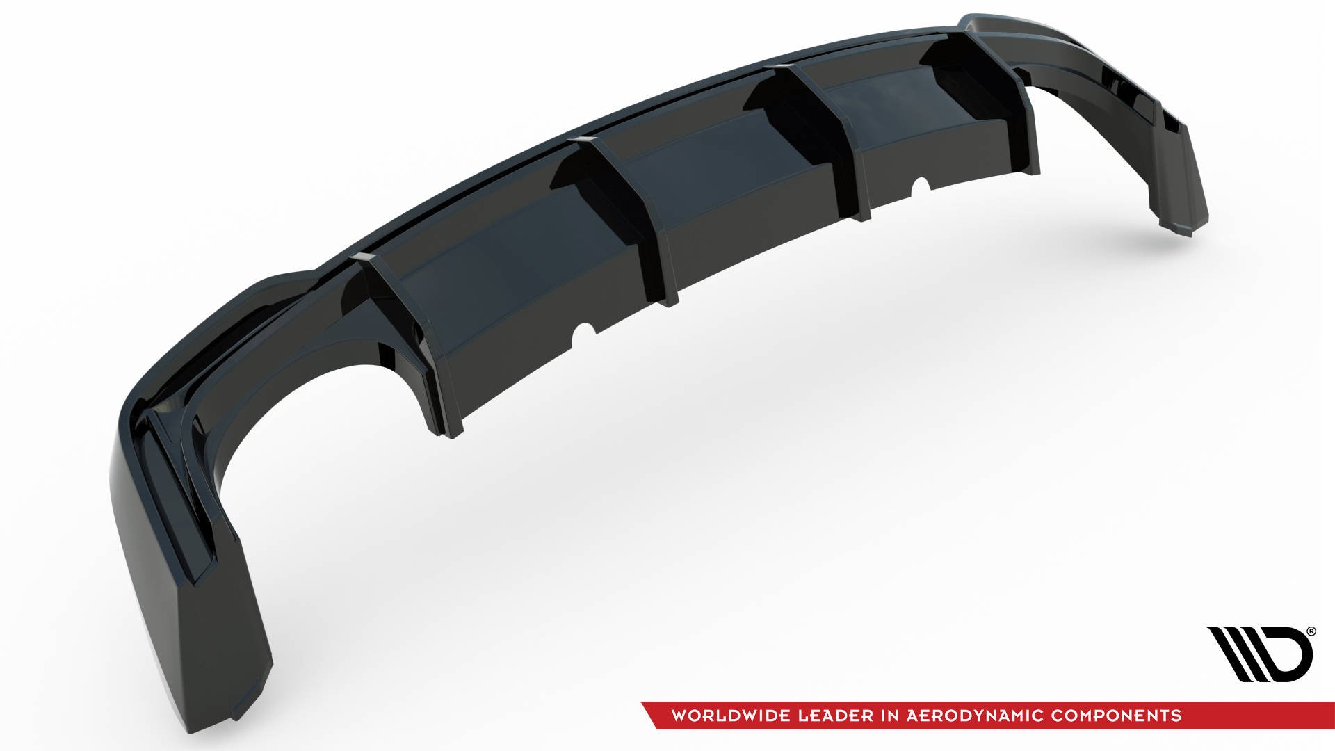 Street+ Heck Ansatz Diffusor passend für Audi RS6 C8 / C8 FL schwarz Hochglanz