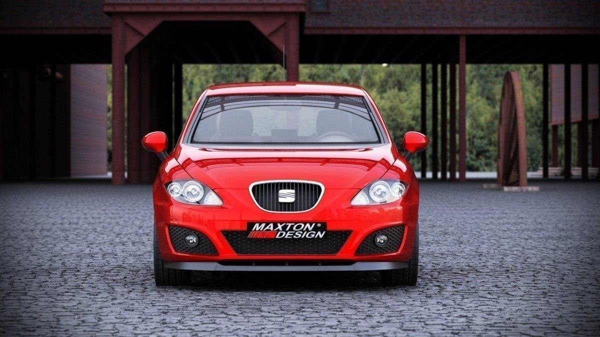 Street+ Spoilerlippe Front Ansatz passend für Seat Leon MK2 FL schwarz Hochglanz