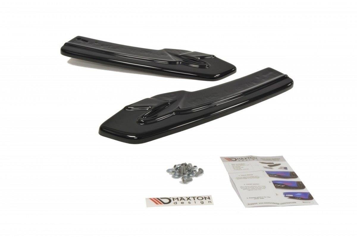 Heck Ansatz Flaps Diffusor für Audi A5 S-Line 8T Facelift Facelift schwarz Hochglanz