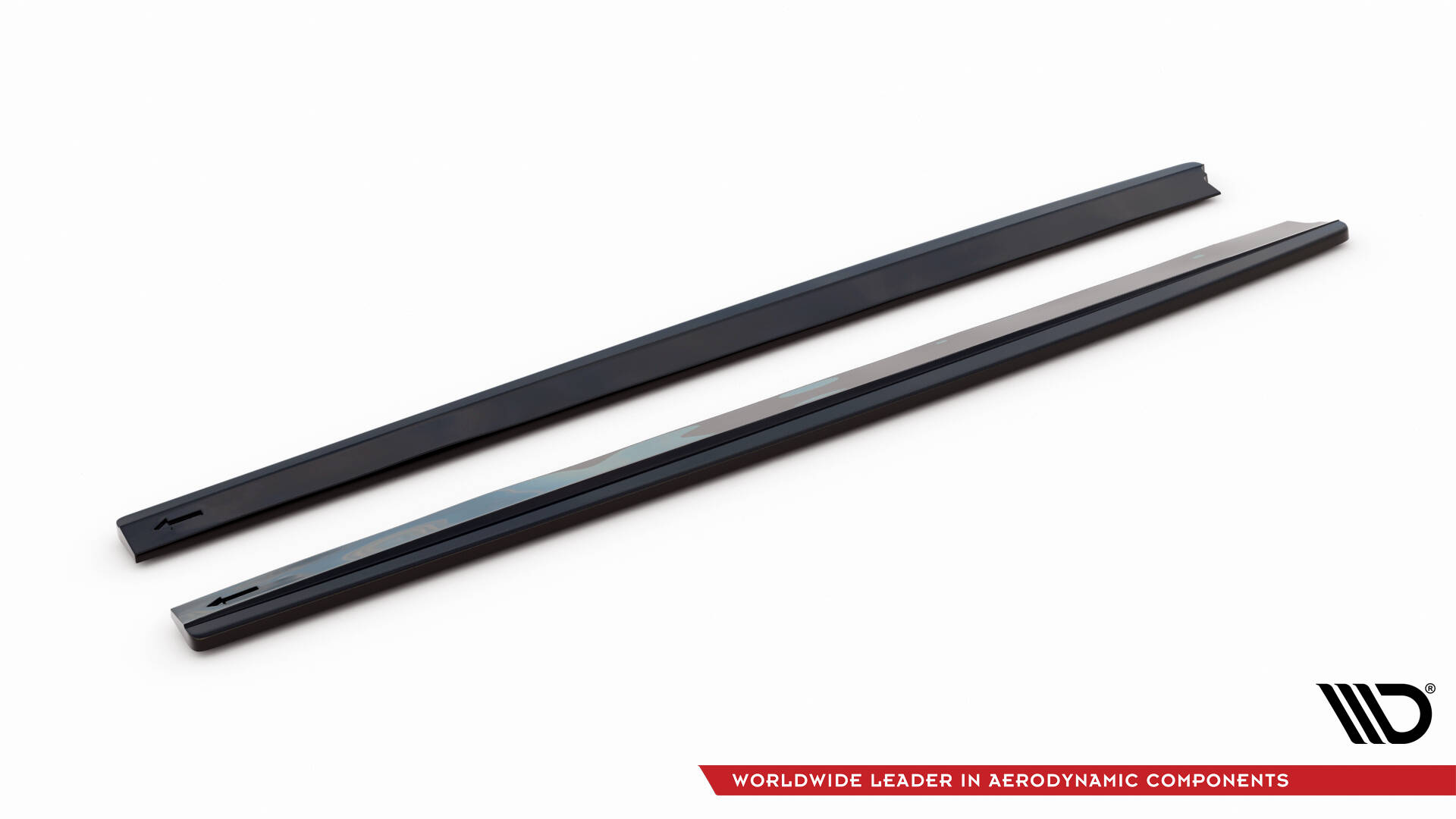 Street+ Seitenschweller Leisten passend für Ford Mustang GT Mk6 schwarz Hochglanz