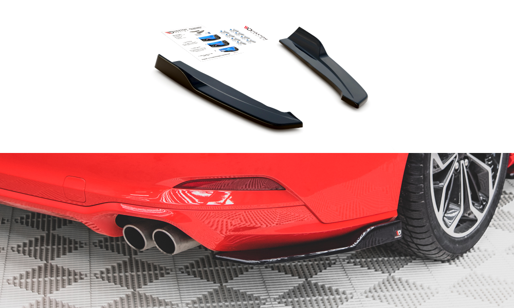 Street+ Heck Ansatz Flaps V.2 passend für Ford Focus ST-Line Kombi Mk4 schwarz Hochglanz