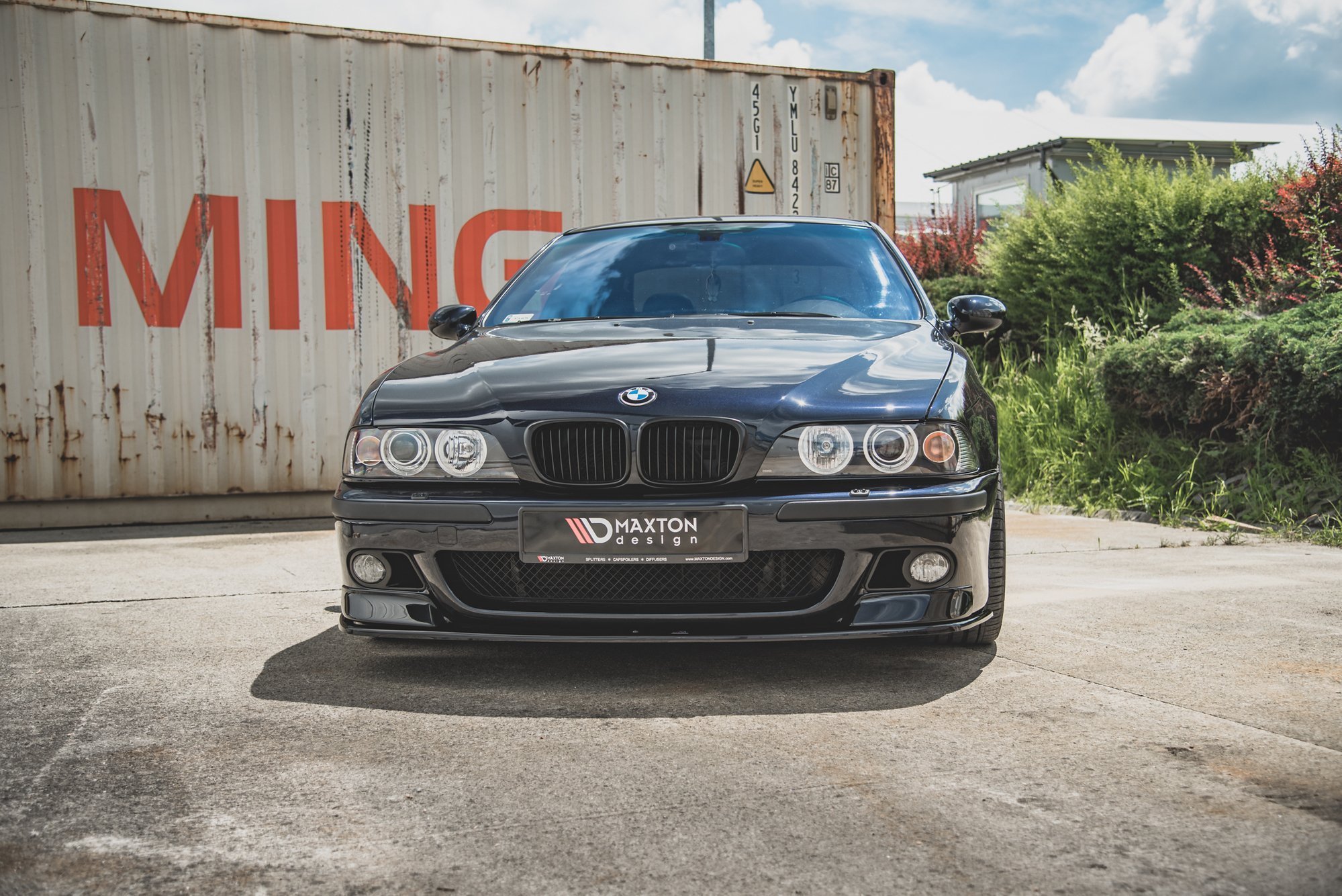 Street+ Spoilerlippe Front Ansatz passend für BMW M5 / 5er M-Paket E39 schwarz Hochglanz