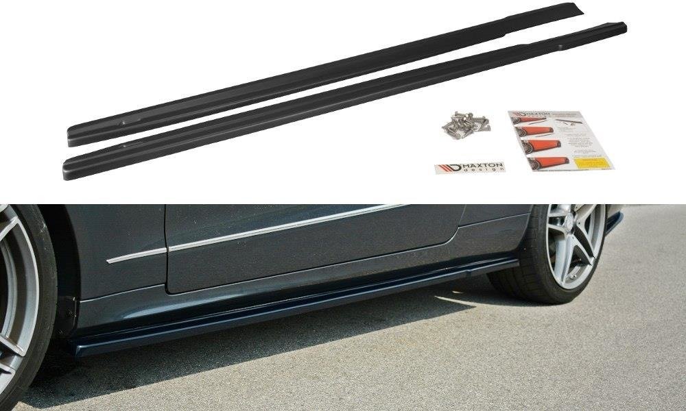 Seitenschweller Ansatz für Mercedes -Benz E Coupe / Cabrio C207 Facelift / A207 Facelit schwarz Hochglanz