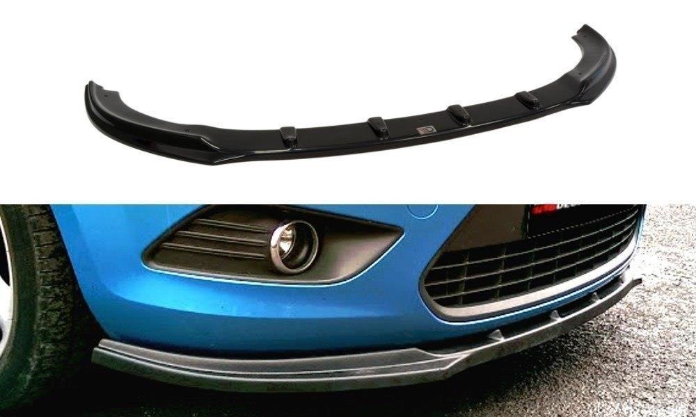 Street+ Spoilerlippe Front Ansatz passend für Ford Focus II FL schwarz Hochglanz