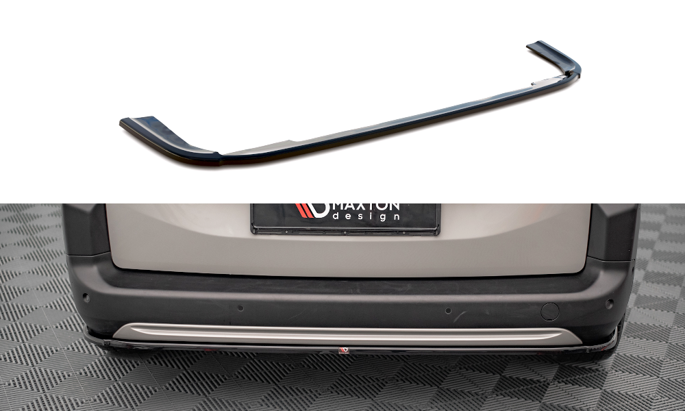 Street+ Mittlerer Diffusor Heck Ansatz passend für Citroen Berlingo Mk3 schwarz Hochglanz