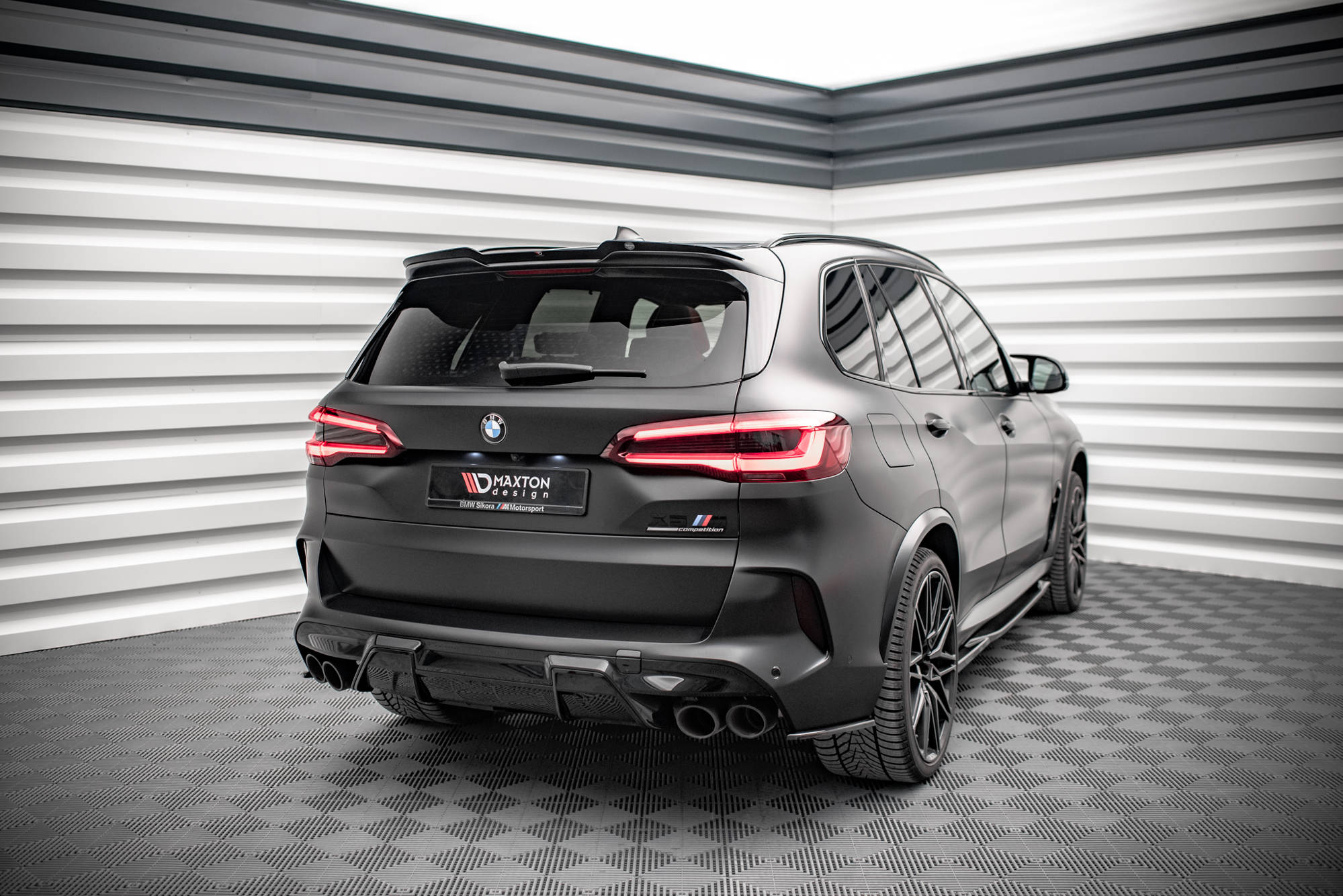Street+ Heck Ansatz Flaps passend für BMW X5M F95 schwarz matt