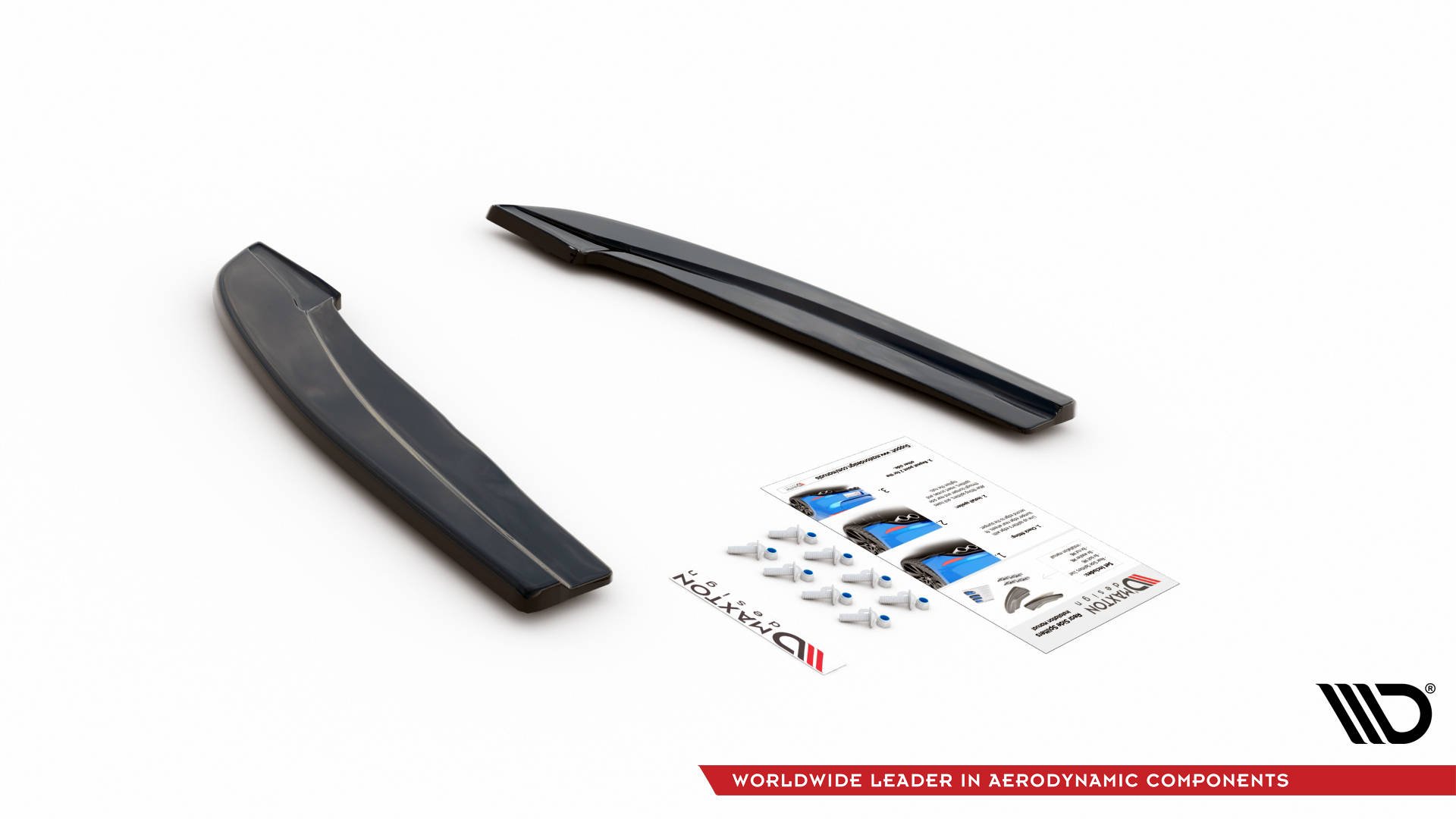 Street+ Heck Ansatz Flaps V.3 passend für Ford Focus ST-Line Kombi Mk4 schwarz Hochglanz