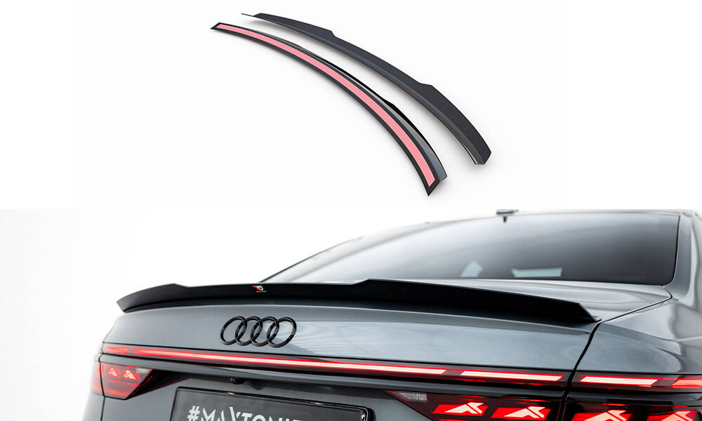Heck Spoiler Aufsatz Abrisskante passend für Audi S8 / A8 S-Line D5 FL schwarz Hochglanz