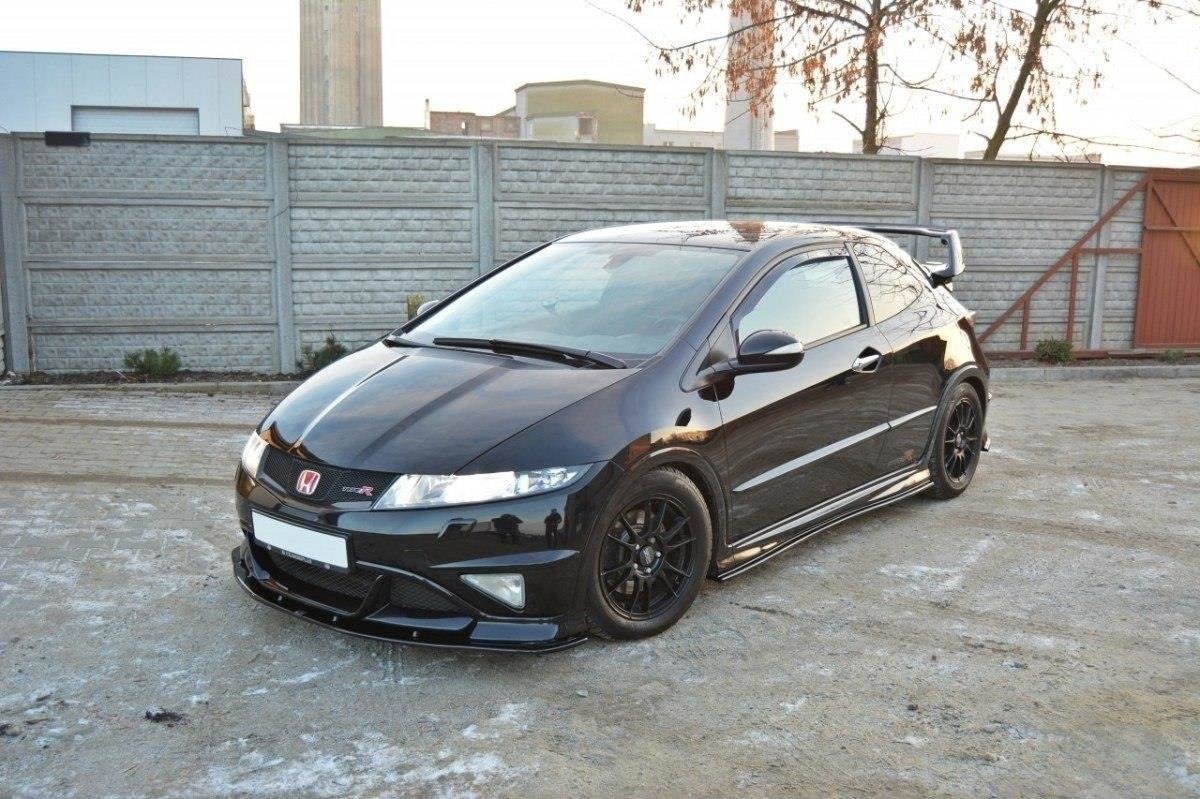 Street+ Spoilerlippe Front Ansatz passend für Honda Civic VIII TYPE R GP schwarz Hochglanz