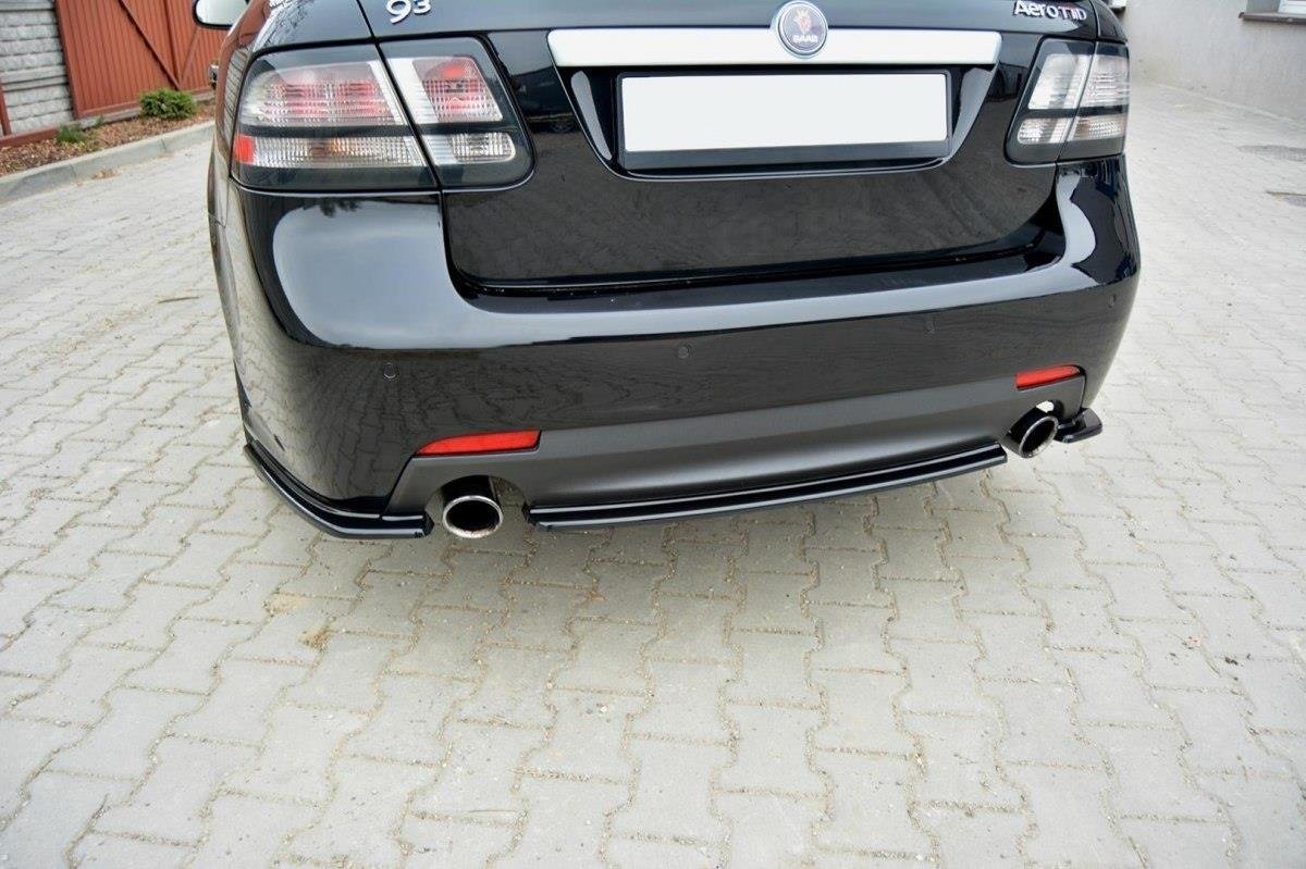 Diffusor Heckansatz passend für Saab 9-3 Aero Mk2 FL schwarz Hochglanz
