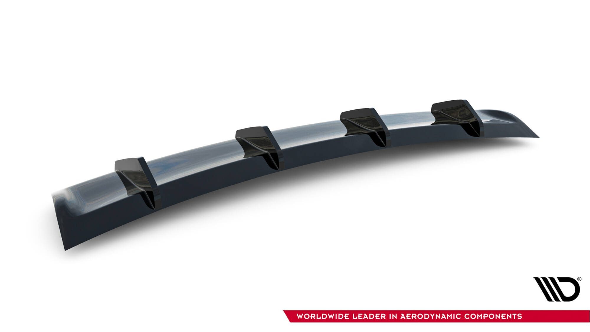 Heckansatz Diffusor passend für Maserati Quattroporte Mk6 schwarz Hochglanz