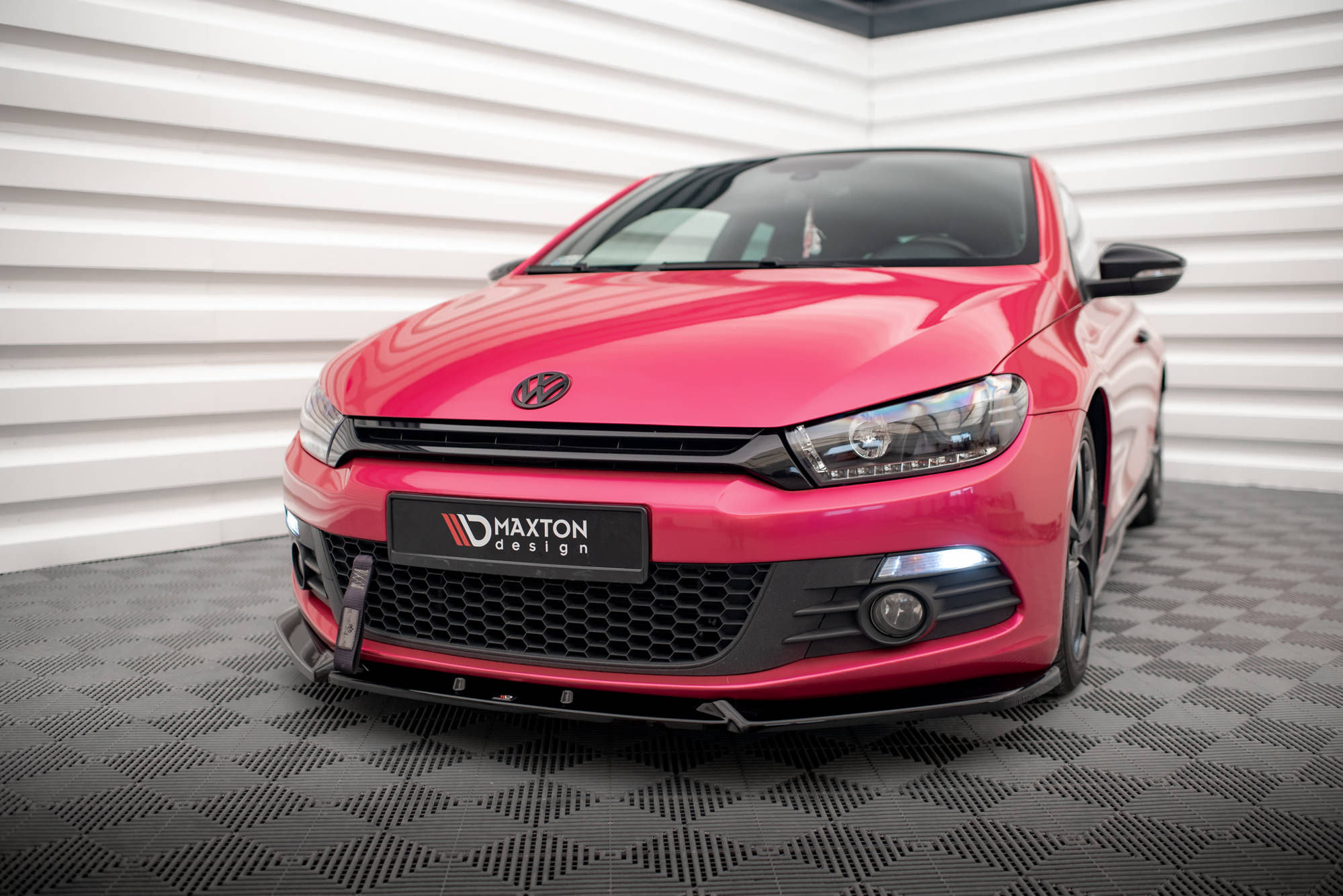 Street+ Spoilerlippe Front Ansatz V.3 passend für VW Scirocco Mk3 schwarz Hochglanz