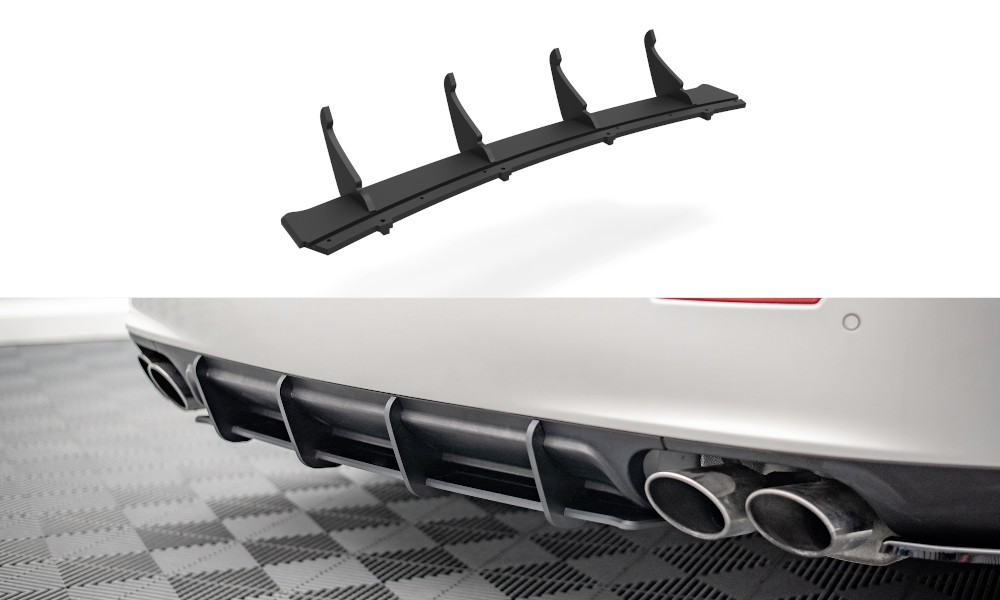 Heckansatz Diffusor passend für Maserati Ghibli Mk3 schwarz matt
