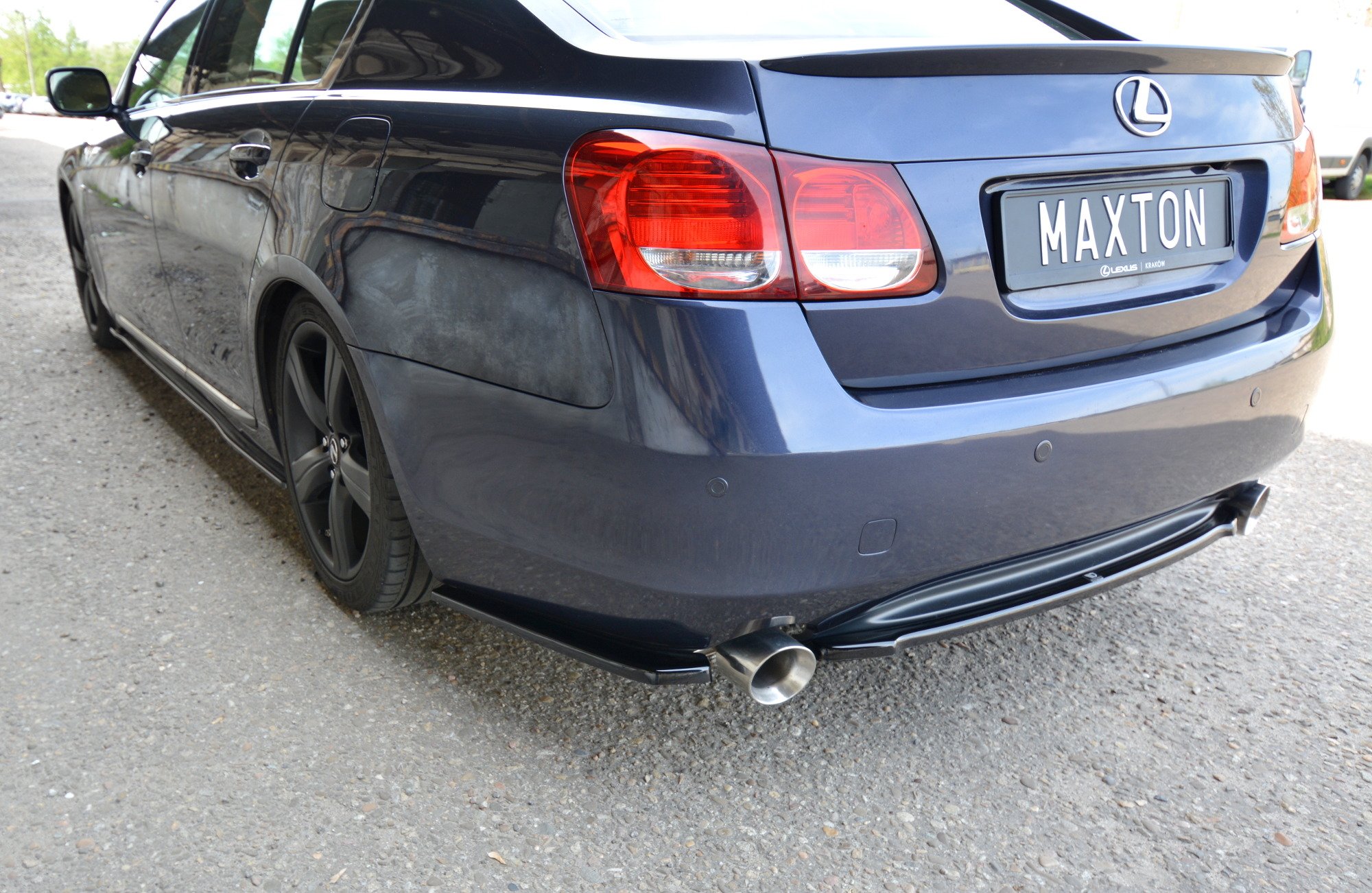 Heck Ansatz Flaps Diffusor für Lexus GS Mk3 schwarz Hochglanz