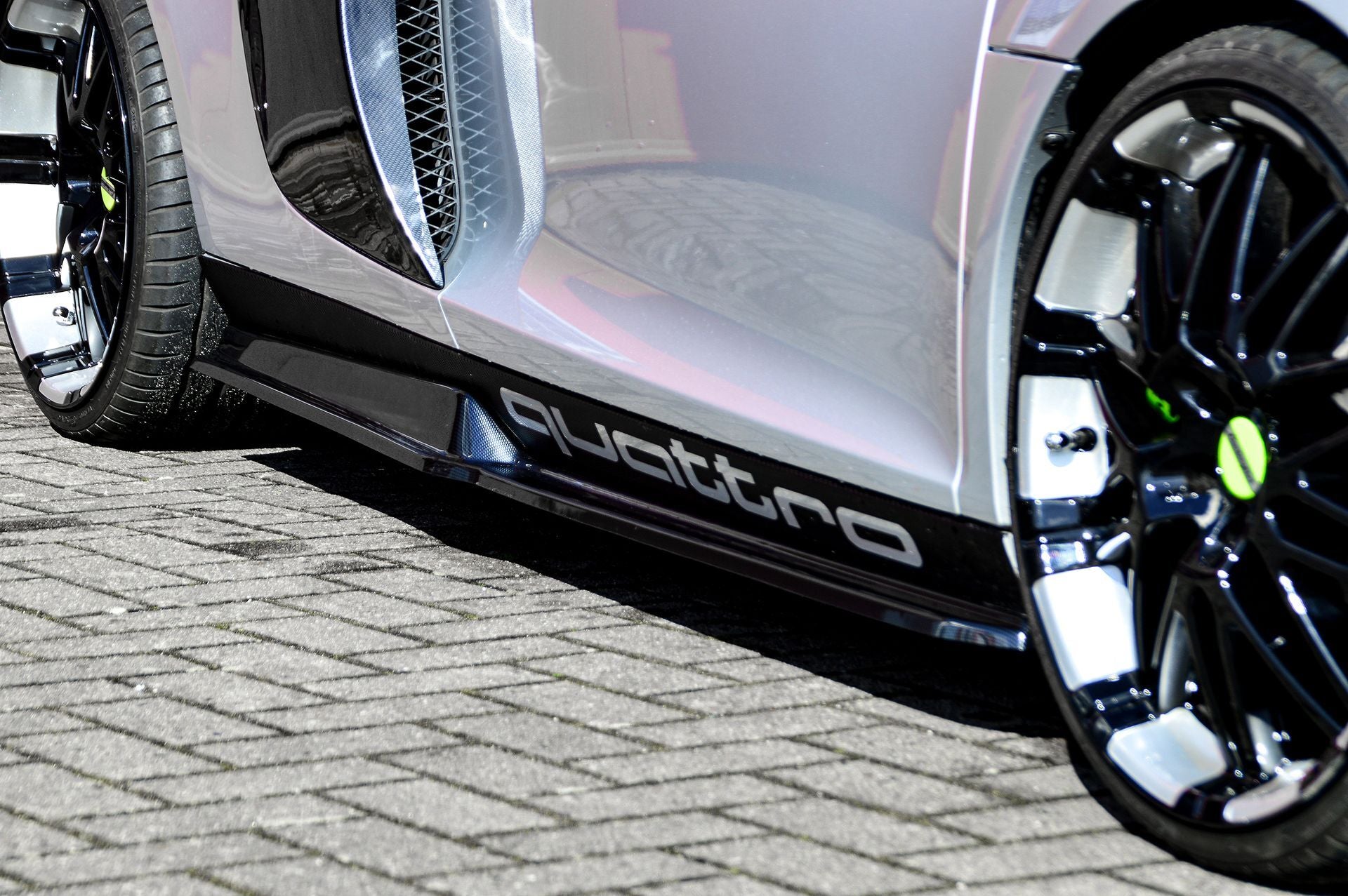 CUP Seitenschweller für Audi R8 42 Bj. 2006-2015 (Schwarz Matt)