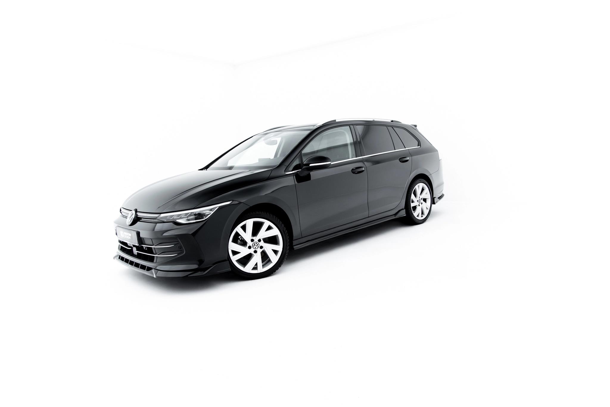 Seitenschweller Ansatz Paar passend für VW Golf Variant Mk8 Facelift schwarz Hochglanz