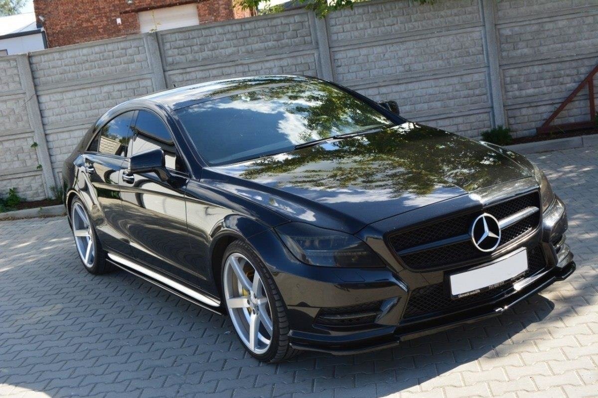 Street+ Spoilerlippe Front Ansatz passend für Mercedes CLS AMG-Line C218 schwarz Hochglanz