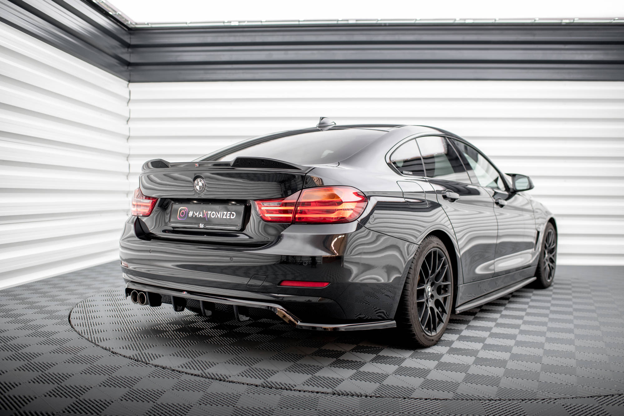 Heck Spoiler Aufsatz Abrisskante 3D passend für BMW 4er Gran Coupe Standard / M-Paket F36 / F36 FL schwarz Hochglanz