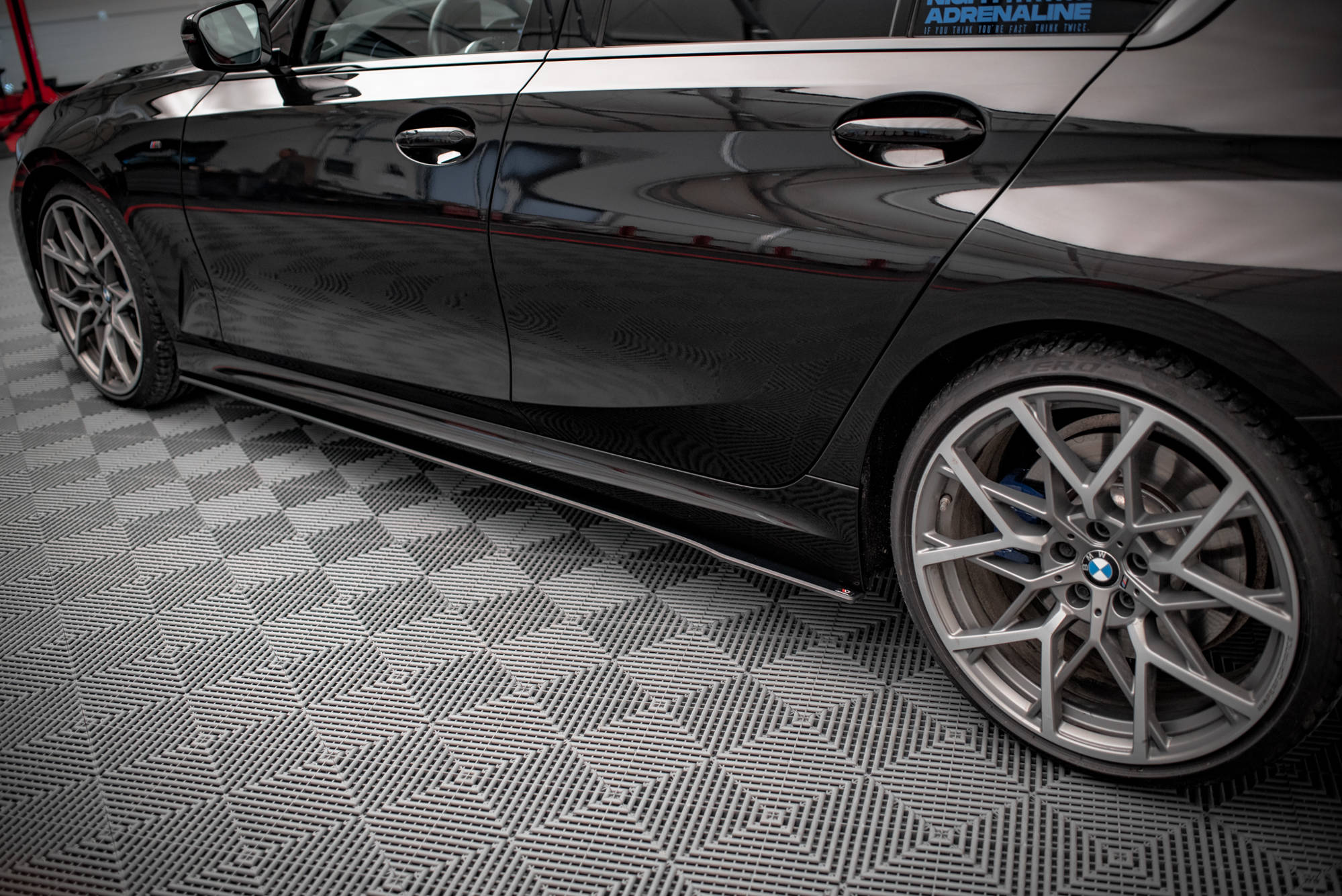 Street Pro Seitenschweller Leisten passend für BMW 3er M-Paket G20 / G21 rot