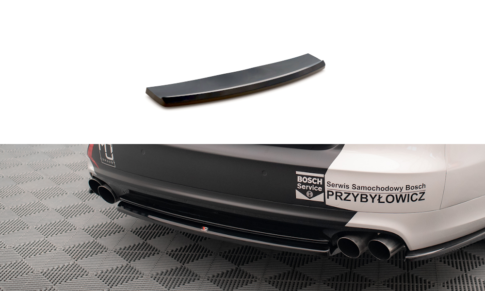 Street+ Mittlerer Diffusor Heck Ansatz passend für Audi S8 D4 schwarz Hochglanz