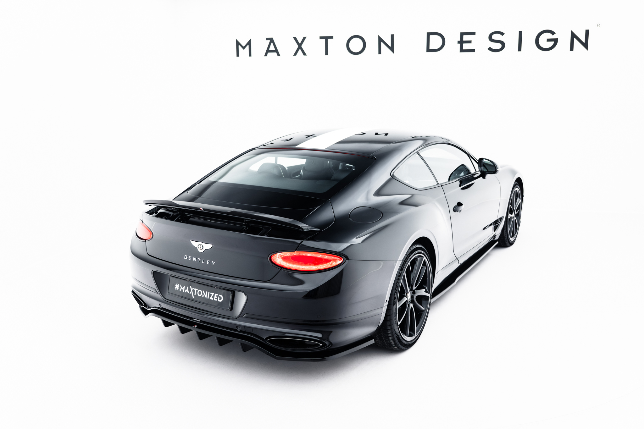 Seitenschweller Ansatz Paar passend für Bentley Continental GT Coupe Mk3 schwarz Hochglanz