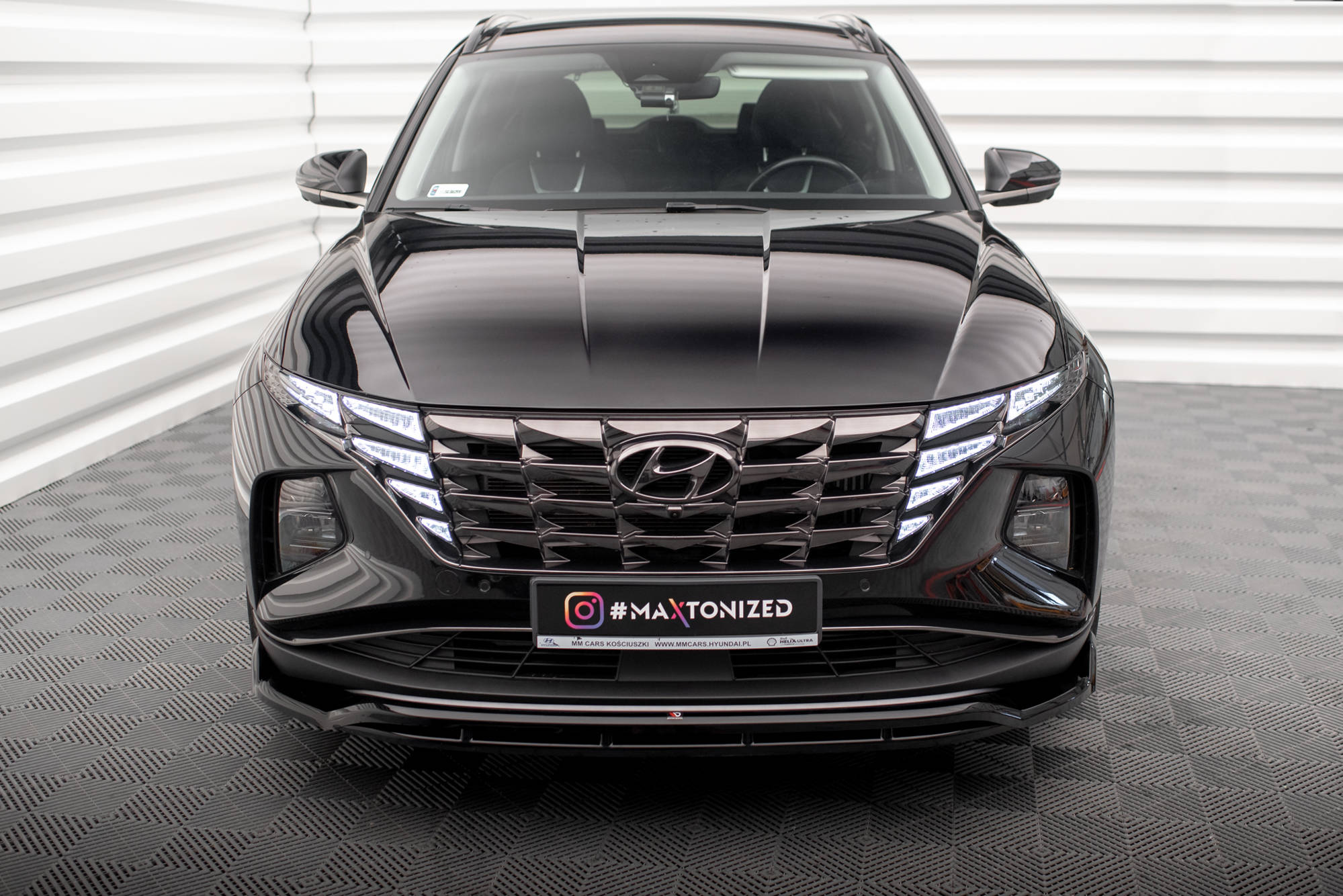 Street+ Spoilerlippe Front Ansatz V.2 passend für Hyundai Tucson Mk4 schwarz Hochglanz