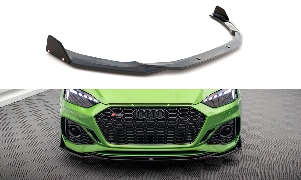 Street+ Spoilerlippe Front Ansatz V.1 + Flaps passend für Audi RS5 F5 FL