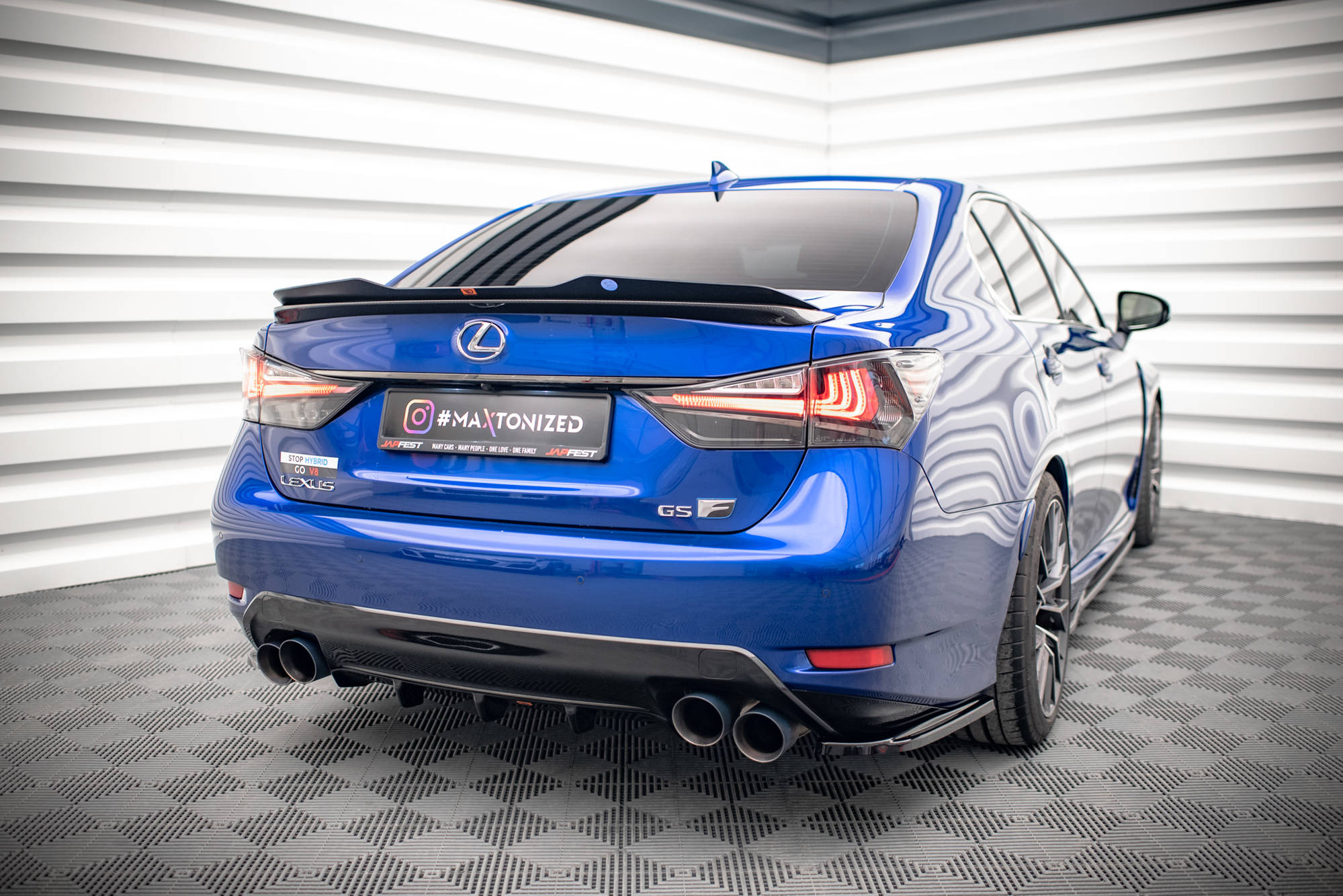 Heck Spoiler Aufsatz Abrisskante passend für Lexus GS F Mk4 FL schwarz Hochglanz