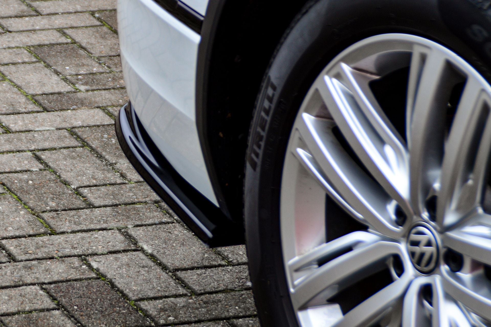 Heckansatz Seitenteile für VW Tiguan 2 AD1 Facelift R-Line Allspace (Schwarz Matt)