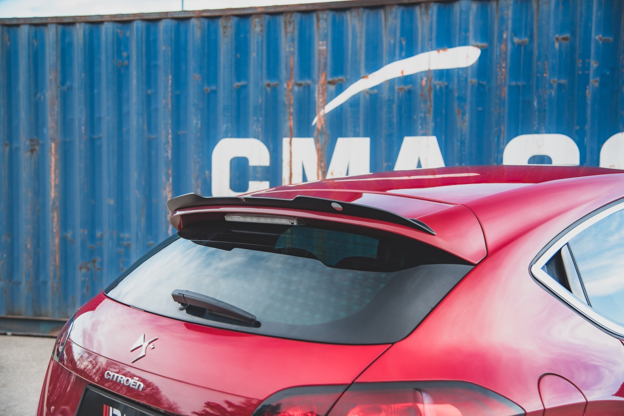 Heck Spoiler Aufsatz Abrisskante passend für Citroen DS4 schwarz matt