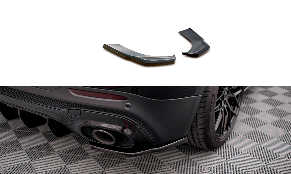 Street+ Heck Ansatz Flaps passend für Mercedes-AMG GLB 35 / AMG-Line X247 schwarz Hochglanz