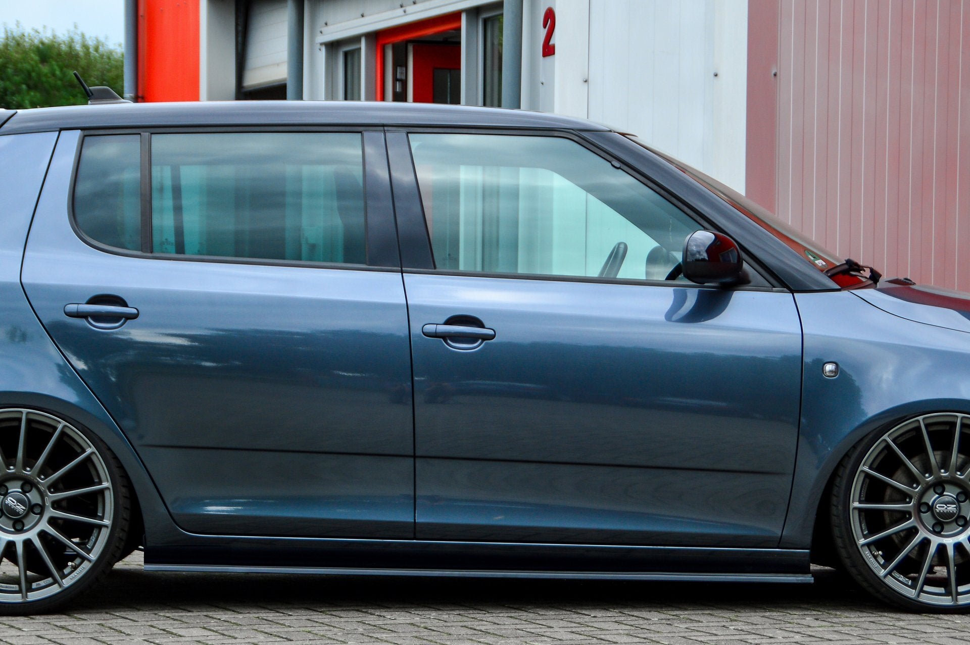 CUP Seitenschweller für Skoda Fabia RS 5J (Schwarz Matt)