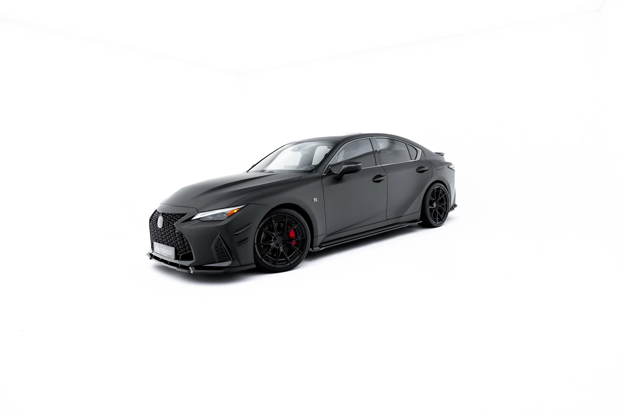 Seitenschweller Ansatz Paar passend für Lexus IS 500 Mk3 Facelift 2 XE30 schwarz Hochglanz