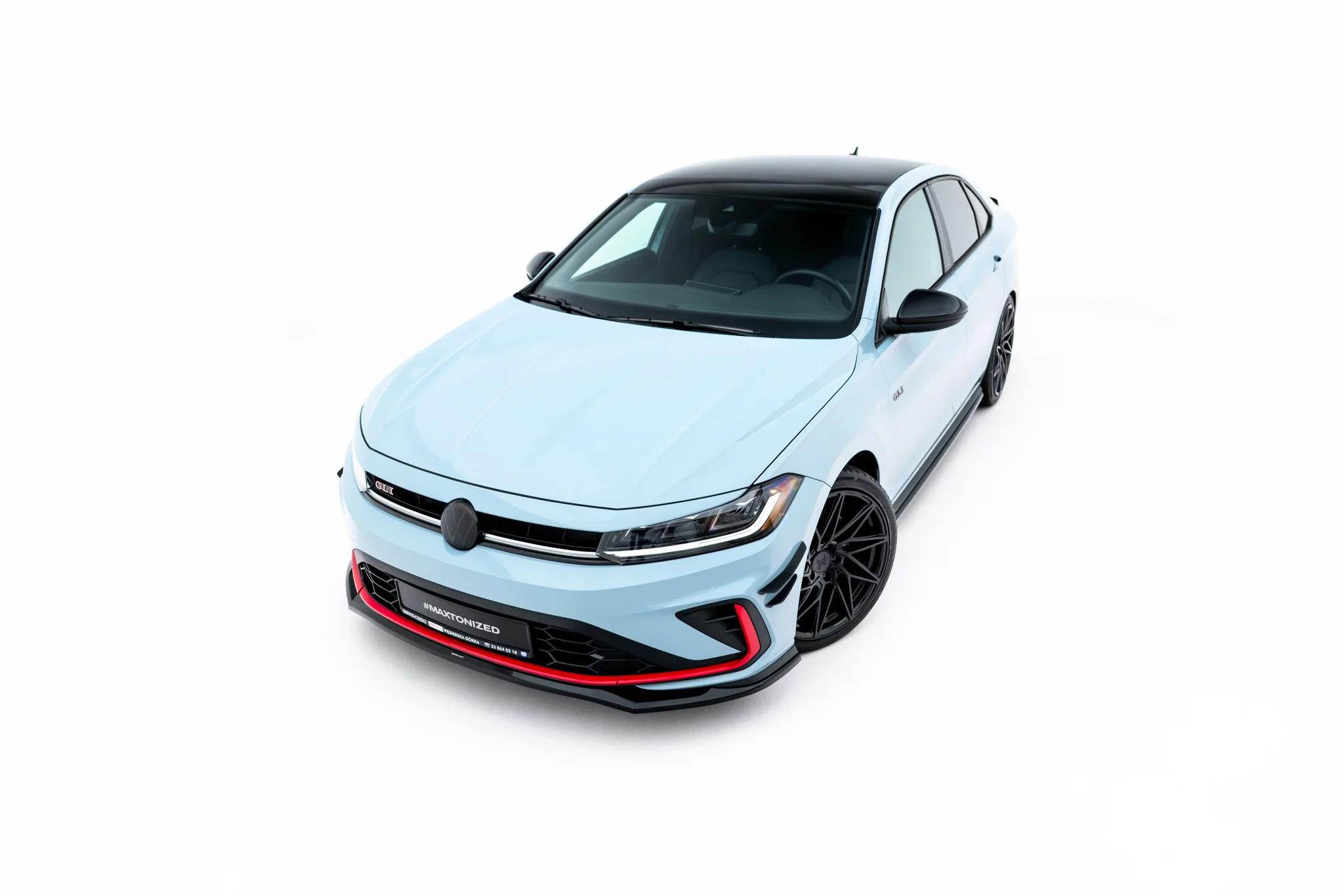 Frontlippe V.2 passend für VW Jetta GLI Mk7 Facelift 2 schwarz Hochglanz