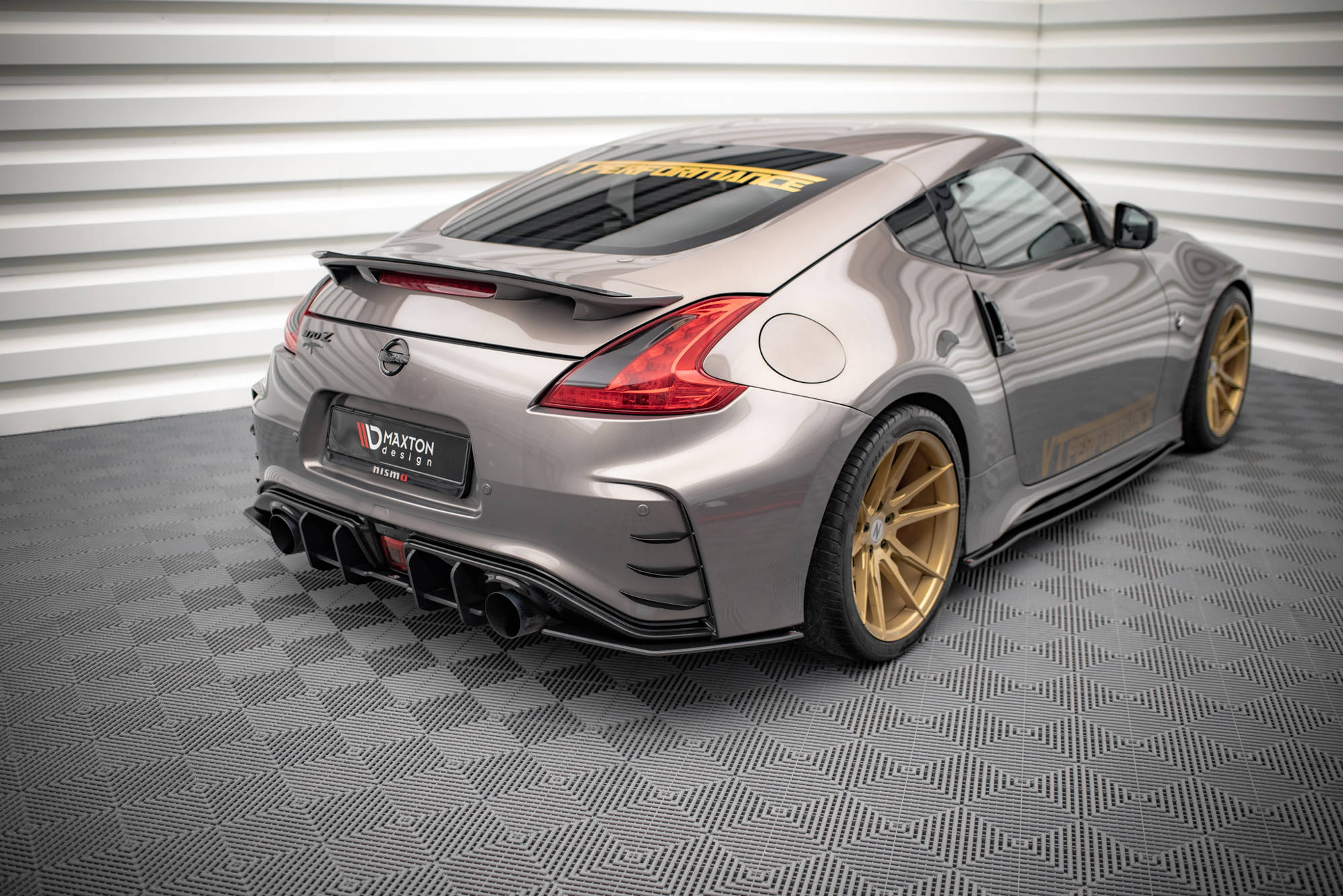 Street Pro Heck Ansatz Flaps passend für Nissan 370Z Nismo FL rot
