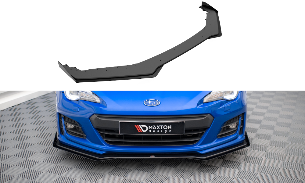 Street Pro Spoilerlippe Front Ansatz passend für Subaru BRZ Mk1 FL rot+ Hochglanz Flaps