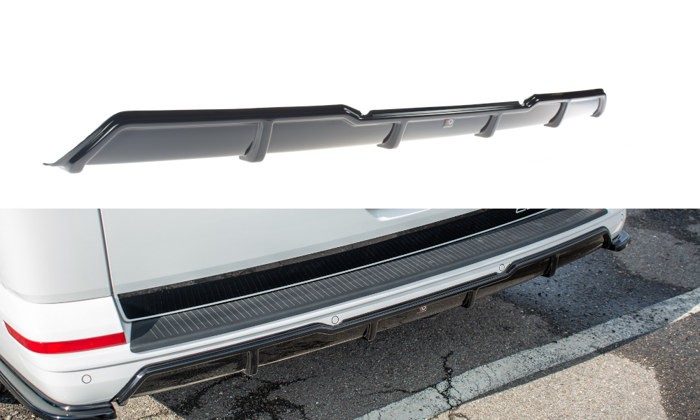 Diffusor Heck Ansatz für VW T6 / T6.1 schwarz Hochglanz