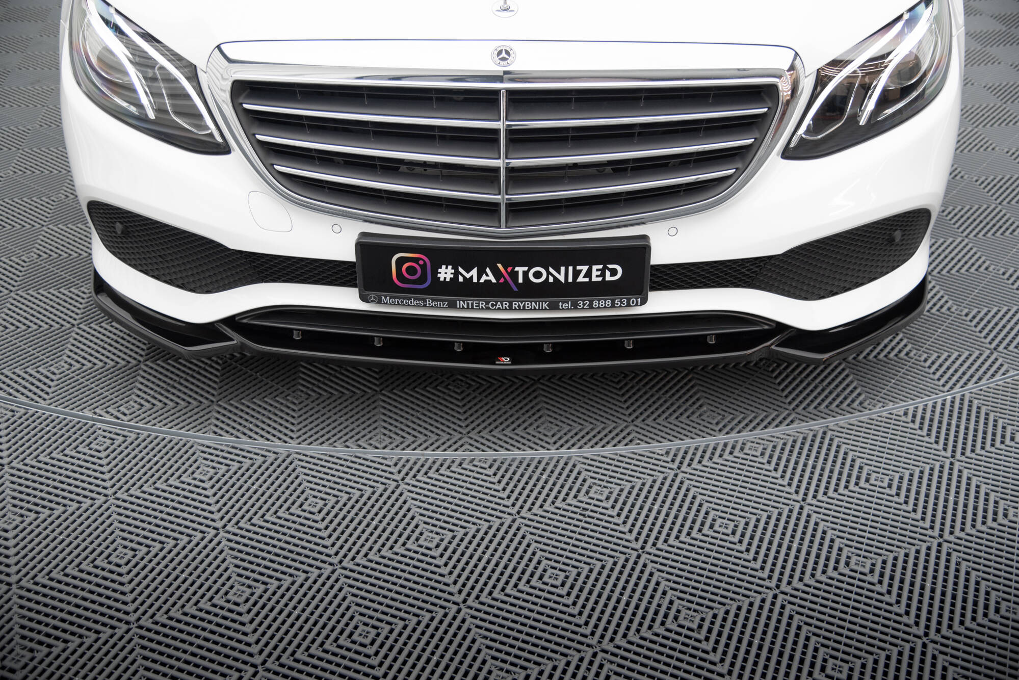Street+ Spoilerlippe Front Ansatz passend für Mercedes E W213 schwarz Hochglanz