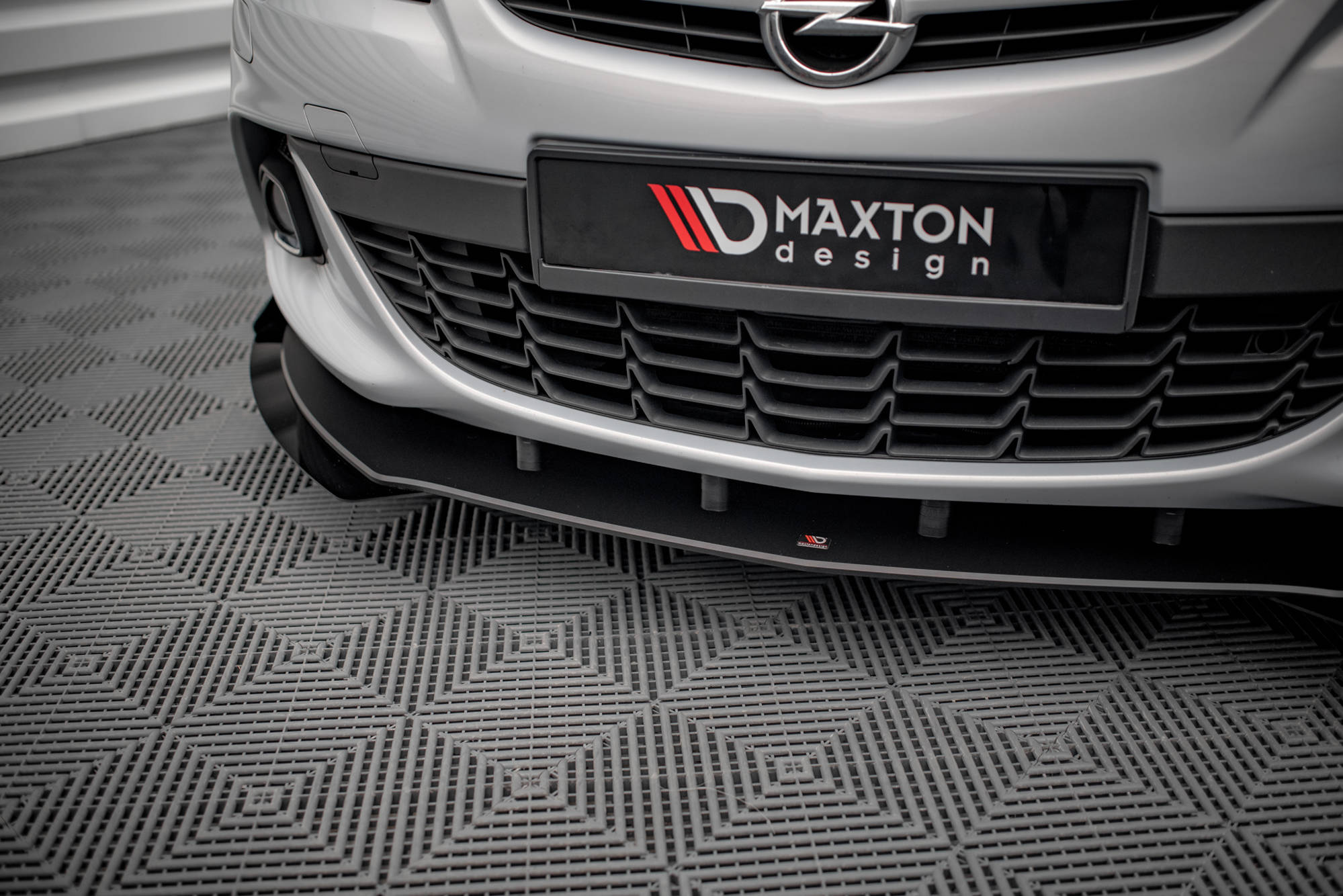 Street Pro Spoilerlippe Front Ansatz passend für Opel Astra GTC OPC-Line J rot+ Hochglanz Flaps
