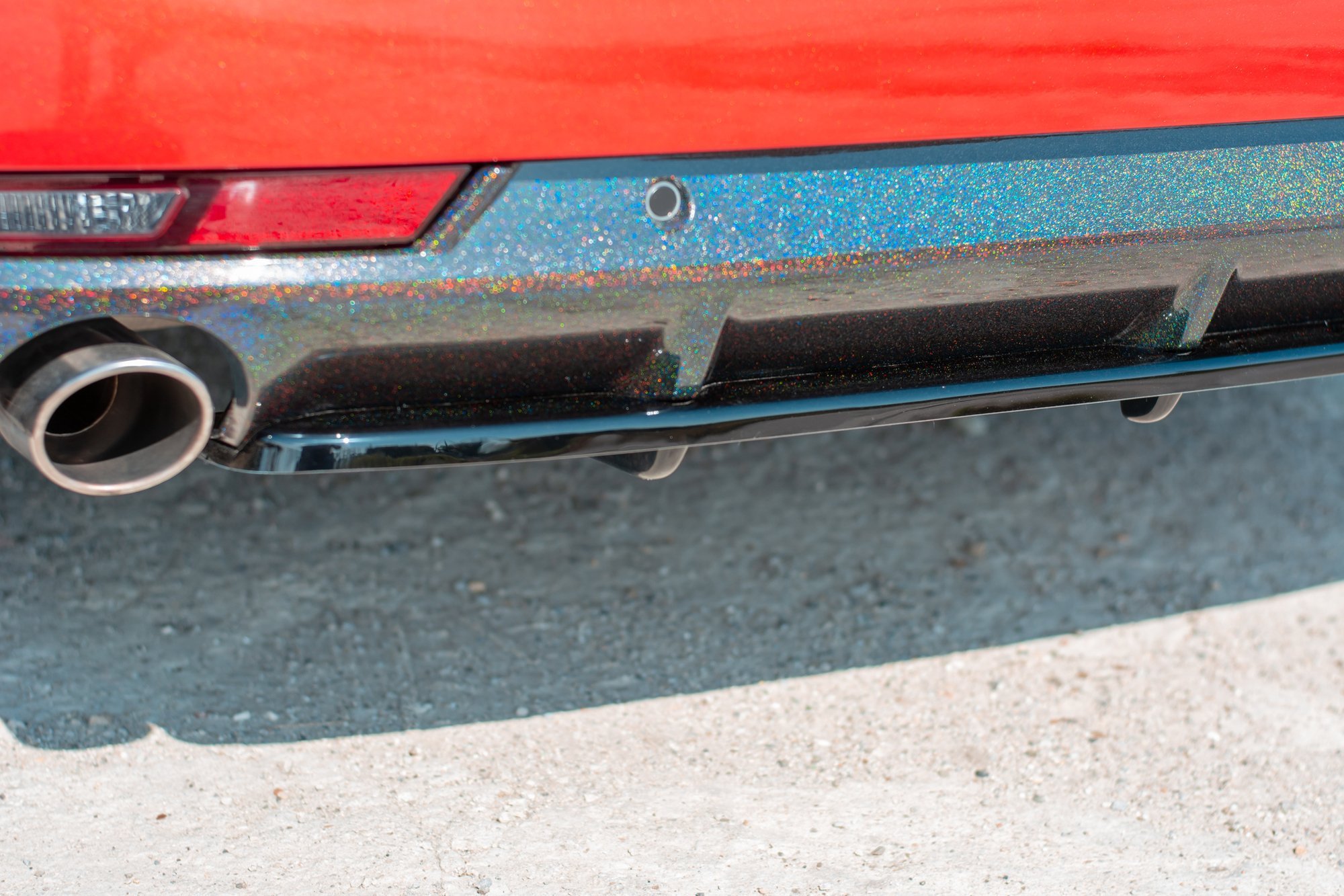Mittlerer Diffusor Heck Ansatz für mit einem vertikalem balken Peugeot 508 SW Mk2 Carbon Look