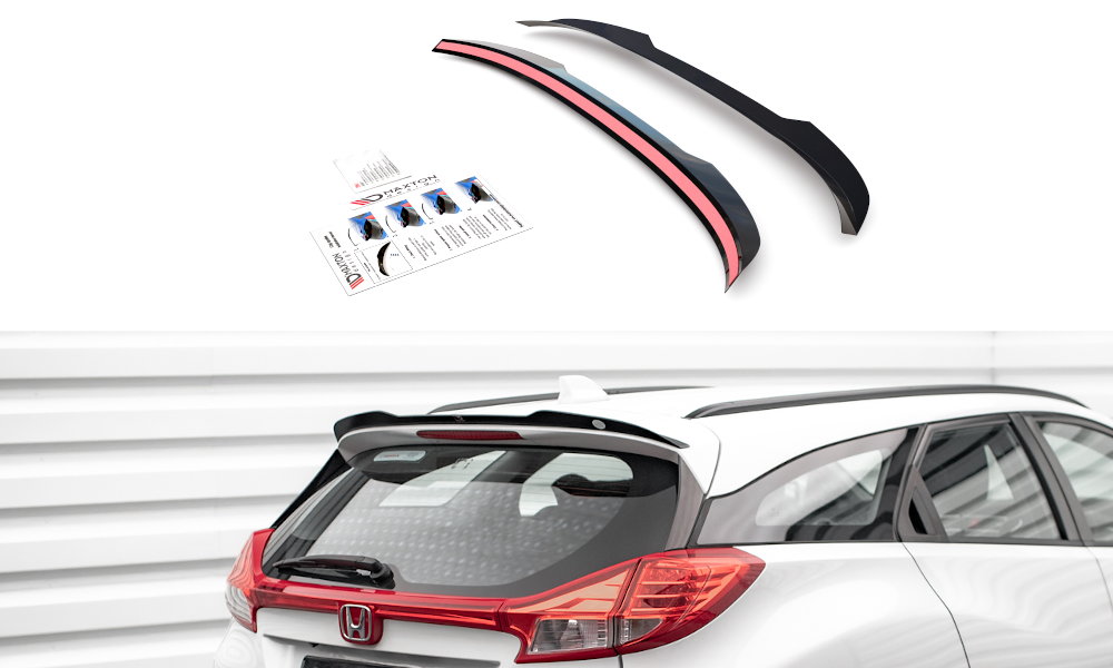 Heck Spoiler Aufsatz Abrisskante passend für Honda Civic Tourer Mk9 schwarz Hochglanz